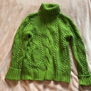 Green Lands End Sweater size Small